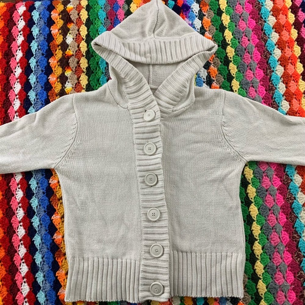 Vintage Y2K Chunky Sweater Hoodie Oversized Button Front Russia Made Rib… - Picture 5 of 11
